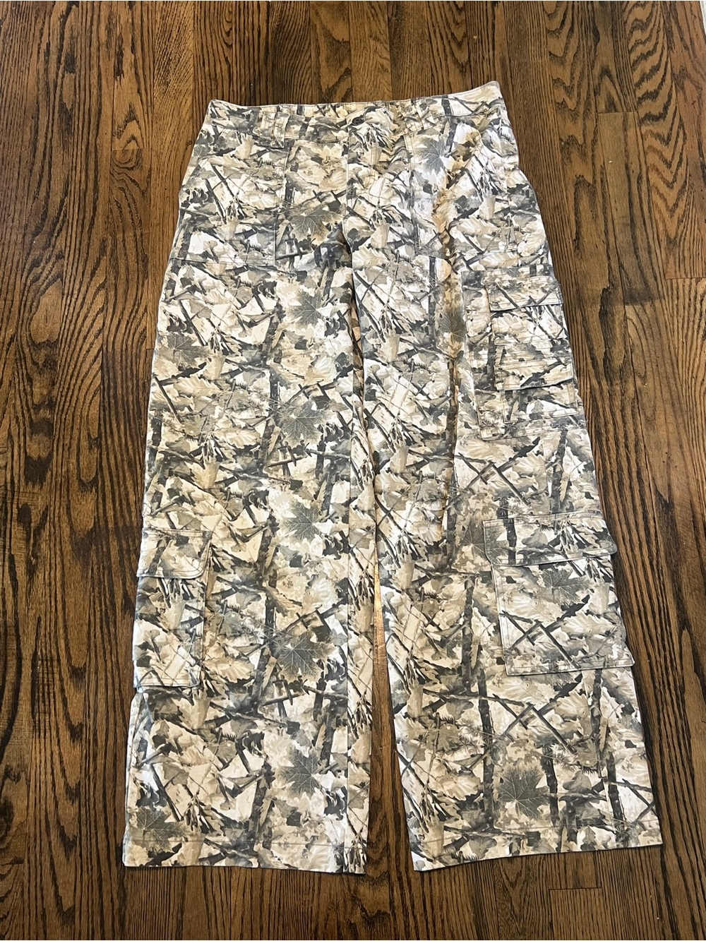 wild fable Beige and Gray Camo Wide Leg  Cargo Pants